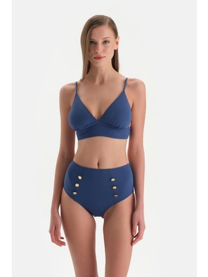Rafta Dagi Kadın Yüksek Bel Bikini Altı Indigo 36
