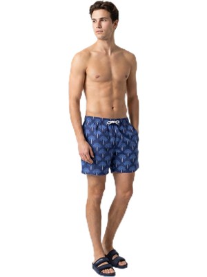 Rafta Nautica Erkek Lacivert Regular Fit Desenli Deniz ŞORTU-T65528T.4TG L