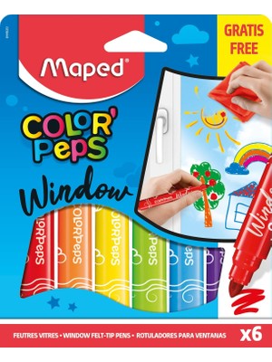 Rafta Maped Color'peps Cam Boyası Keçeli Kalemi 6'lı