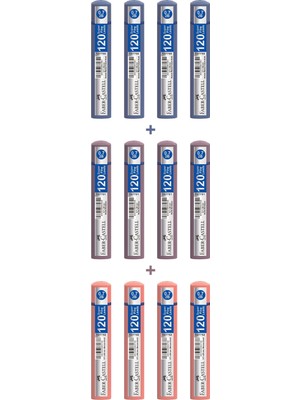 Rafta Faber-Castell 0,7 Mm, 120'LI Min, 12'li Set, 2b Mekanik Kalem Ucu, 3 Renk, Soft‑touch, Kolay Taşınabilir