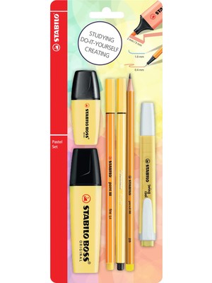 Rafta Stabılo - Kalem Seti - Tek Pastel Renk - 6'lı Set - Sarı