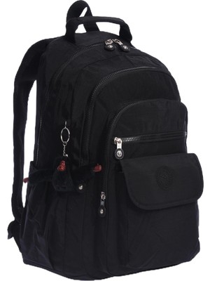 Rafta EBA-8803 Klinkır Okul Çantası Sırt Çanta Günlük Gezi Spor Seyahat Tatil Çok Gözlü Laptop Bölmeli Siyah