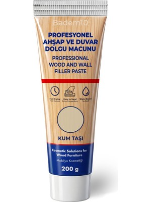 Rafta Ahşap Parke Duvar Tamir Macunu Kumtaşı Dolgu Çizik Giderici Kullanıma Hazır Macun 200 gr