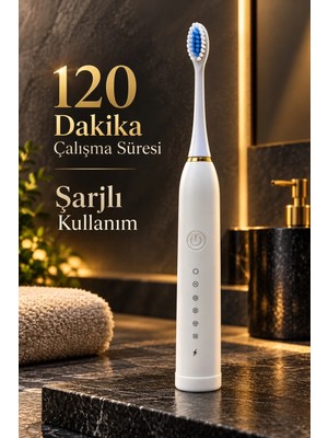 Ls Şarjlı Diş Fırçası Beyaz 2 Dakika Zamanlayıcılı