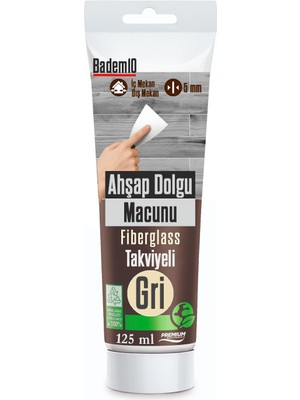 Rafta Ahşap Parke Tamir Macunu Gri Mobilya Masa Dolgu Çatlak Çizik Giderici 125 ml Kullanım Hazır