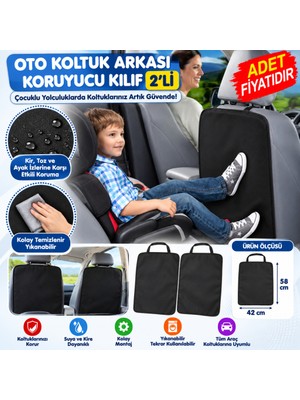 Bezos Oto Koltuk Arkası Koruyucu Kılıf 2li Araba Koltuk Arkası Kılıfı Nhr