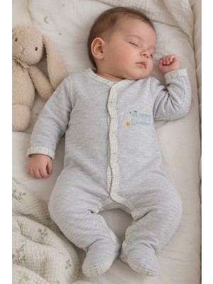 Baby Hola %100 Pamuk Yenidoğan Bebek Patikli Çıtçıtlı Tulum 13798
