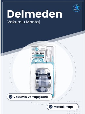 Duş Askısı Krom Vakumlu Yapışkanlı Mafsallı Delmeden Montaj Banyo Havlu Bornoz Askı Düzenleyici