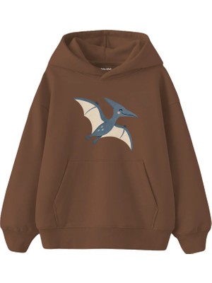 The Lucid Lab Blue Pterodactyl Gliding Gently Çocuk Hoodie