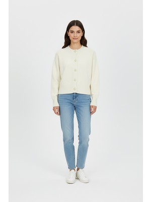 Suede Style 51179 - Şık, Rahat Crop Triko Hırka