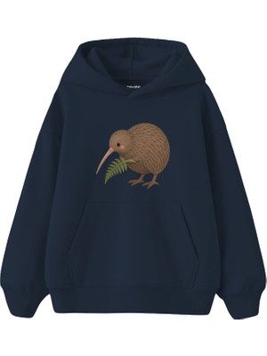 The Lucid Lab Kiwi Bird With A Small Fern Çocuk Hoodie