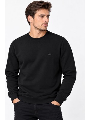 Lacoste Bisiklet Yaka Paris Slim Fit Siyah Pike Sweatshırt