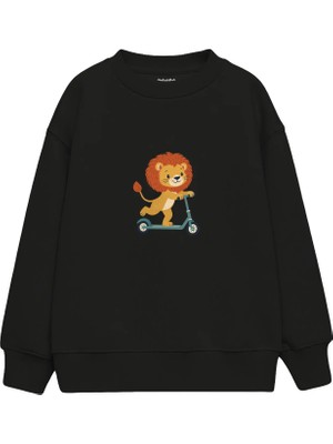 The Lucid Lab Little Scooter Lion Çocuk Sweatshirt