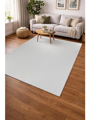 Decomia Home Buble Kendinden Desenli Bubble Peluş Kaymaz Taban Salon Halısı Mutfak Halısı Yolluk