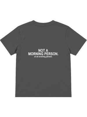 The Lucid Lab Not A Morning Person Çocuk Tişört - Antrasit