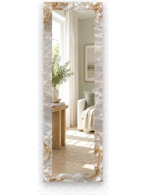 Sevgili Cam Sedef – Dikey Panoramik Aynalı Dekoratif Cam Tablo - 36 x 110 cm