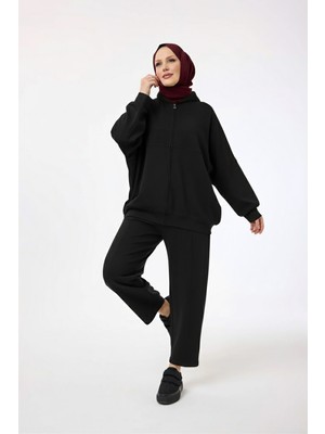 Suede Style 6126- Şık Rahat Kadın Napoli Pantolon Ceket Takımı