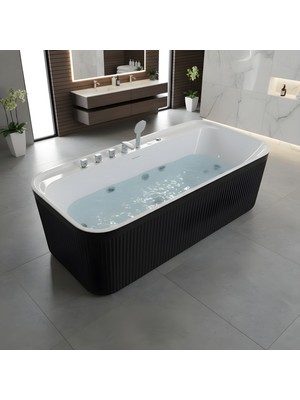 Quattro Home Vıta Siyah Jakuzi 170 x 80 x 58 cm