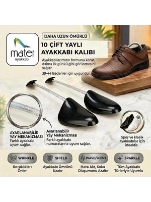 Mater Ayakkabı 10 Çift  yaylı Ayakkabı Kalıbı 39-44 Erkek Bedenlere Uygundur