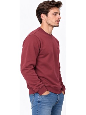 Lacoste Bisiklet Yaka Paris Bordo Slim Fit Erkek Sweatshırt