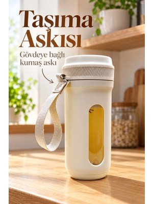 sbodurhome Şeffaf Pencereli Meyve Blenderı Şarjlı ve Taşıma Askılı