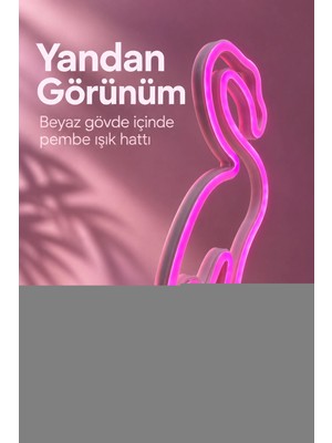 Sepetopia Flamingo LED Lamba Pembe Işıklı USB ve Pilli