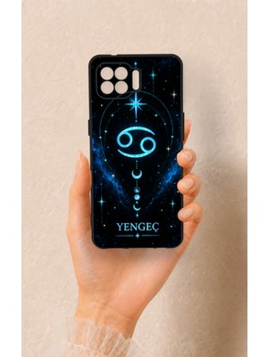 Vip Case Oppo Reno 4 Lite Uyumlu Yengeç Burcu Temalı Desenli Silikon Kılıf