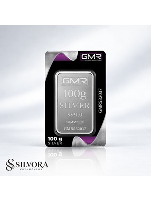 Gmr Marka 100 Gram Külçe Gümüş | Sertifikalı