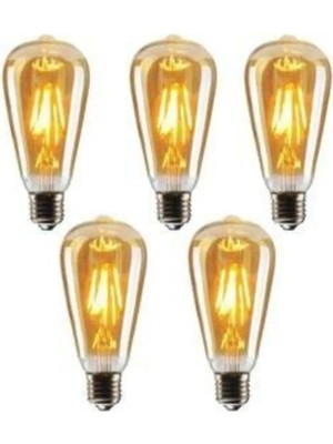 Cata 6W Amber Renk Rustik LED Ampul CT-4284 5 Adet