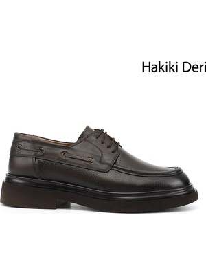 Gönderi(r) Erkek Kahve Floter  Bağcıklı Hakiki Deri Ayakkabı