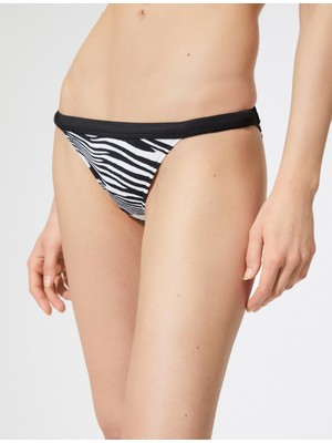Odea Zebra Desenli Bikini Altı Normal Bel