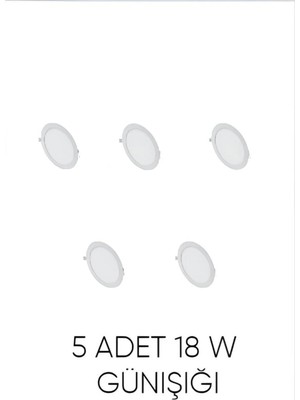 Cata CT-5169 18W Slim LED Panel Gün Işığı 3200K 1830 Lm 5 Li Paket