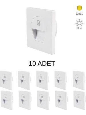 Cata CT-5170 Sensörlü Koridor Aydınlatması Beyaz Kasa Günışığı - 10’ Lu Paket