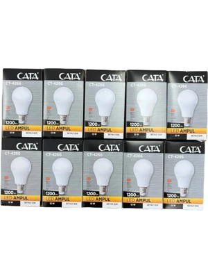 Cata CT-4266 12W 6400K (Beyaz Işık) E27 Duylu LED Ampul 20’li