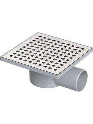 Nil Avm Yer Süzgeci Kare 15X15 cm 70 mm Yandan Çıkışlı