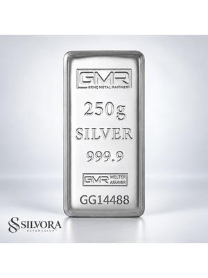 Gmr Marka 250 Gram Külçe Gümüş - 999,9 | Sertifikalı