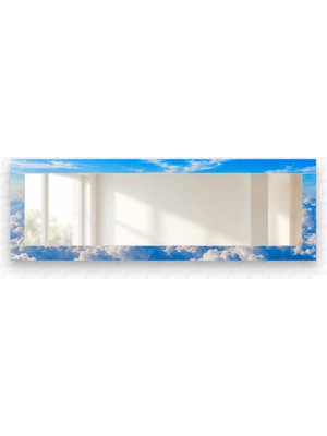 Sevgili Cam Sema – Yatay Panoramik Aynalı Dekoratif Cam Tablo - 110 x 36 cm