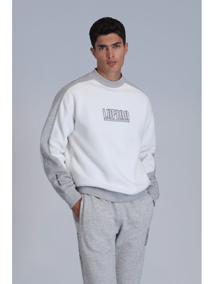 Lufian Vıler Erkek Sweatshirt Beyaz