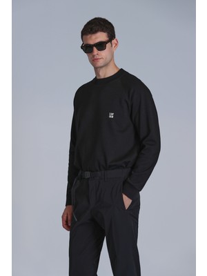 Lufian Grant Erkek Sweatshirt Siyah