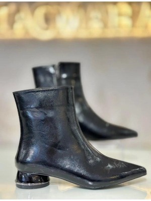 Gençtanır Shoes Vollex Kısa Topuklu Fermuarlı Kadın Şık Bot