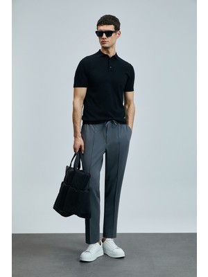 Lufian Sımon Smart Erkek Chino Pantolon Slim Fit Antrasit
