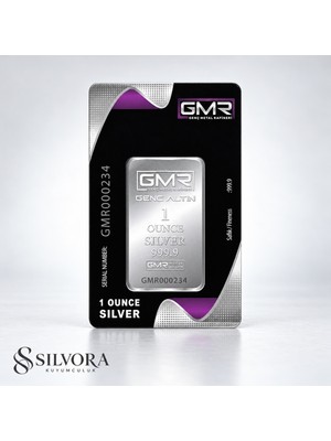 Gmr Marka 1 Ons (31,10 Gram) Külçe Gümüş - 999,9 | Sertifikalı