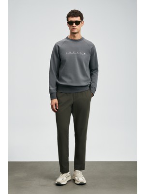 Lufian Cooper Erkek Sweatshirt Koyu Gri