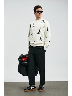 Lufian Tıffany Erkek Sweatshirt Kırık Beyaz