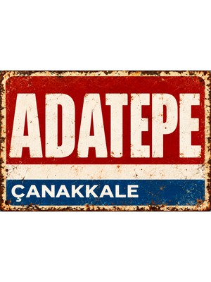 Lucena Adatepe Çanakkale Vintage Metal Duvar Tablosu Retro Dekoratif Tabela 15X20 cm