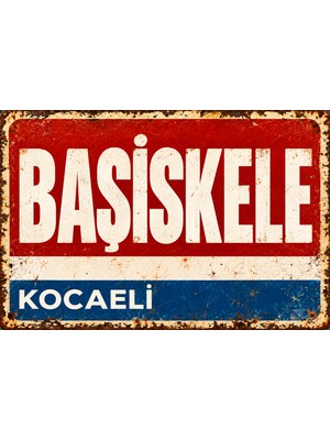 Lucena Başiskele Kocaeli Retro Vintage Eskitme Metal Duvar Tablosu Dekoratif Teneke Tabela  15X20 cm