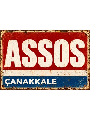 Lucena Assos Çanakkale Vintage Metal Duvar Tablosu Retro Dekoratif Tabela 15X20 cm