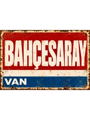 Lucena Bahçesaray Van Retro Metal Duvar Tabelası Vintage Dekoratif Levha 15X20 cm