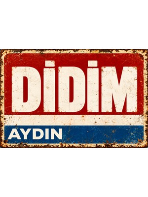 Lucena Didim Aydın Retro Metal Tabela Vintage Eskitme Duvar Dekoru Dekoratif Metal Pano 15X20 cm