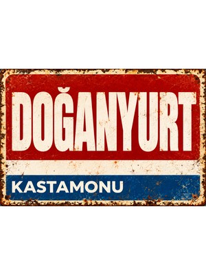 Lucena Doğanyurt Kastamonu Retro Vintage Eskitme Metal Duvar Tabelası Dekoratif Levha 15X20 cm